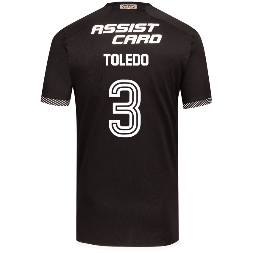 Kinder Miguel Toledo #3 Schwarz-Weiss Auswärtstrikot Trikot 2024/25 T-Shirt Schweiz