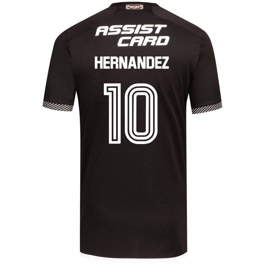 Kinder Leandro Hernández #10 Schwarz-Weiss Auswärtstrikot Trikot 2024/25 T-Shirt Schweiz