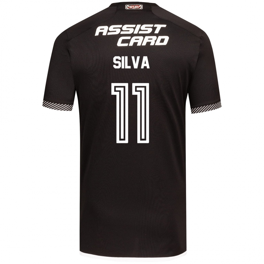 Kinder Martín Silva #11 Schwarz-Weiss Auswärtstrikot Trikot 2024/25 T-Shirt Schweiz