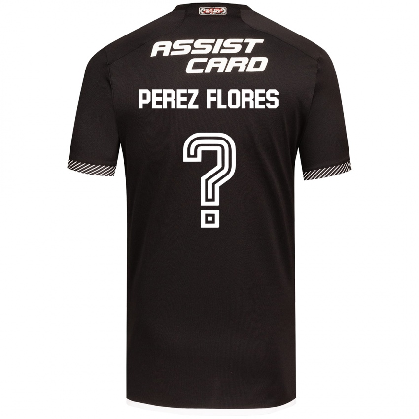 Kinder Benjamín Pérez Flores #0 Schwarz-Weiss Auswärtstrikot Trikot 2024/25 T-Shirt Schweiz