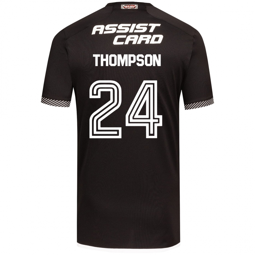 Kinder Jordhy Thompson #24 Schwarz-Weiss Auswärtstrikot Trikot 2024/25 T-Shirt Schweiz