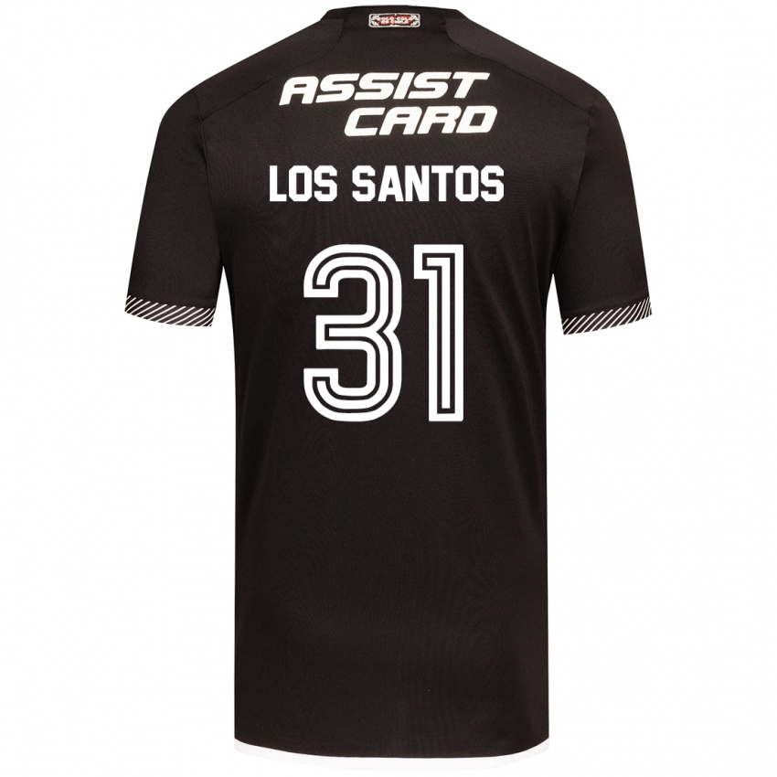 Kinder Matías De Los Santos #31 Schwarz-Weiss Auswärtstrikot Trikot 2024/25 T-Shirt Schweiz