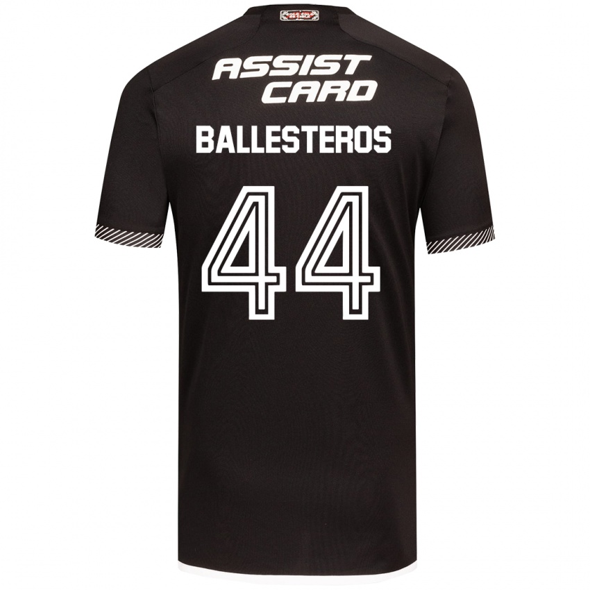 Kinder Martín Ballesteros #44 Schwarz-Weiss Auswärtstrikot Trikot 2024/25 T-Shirt Schweiz