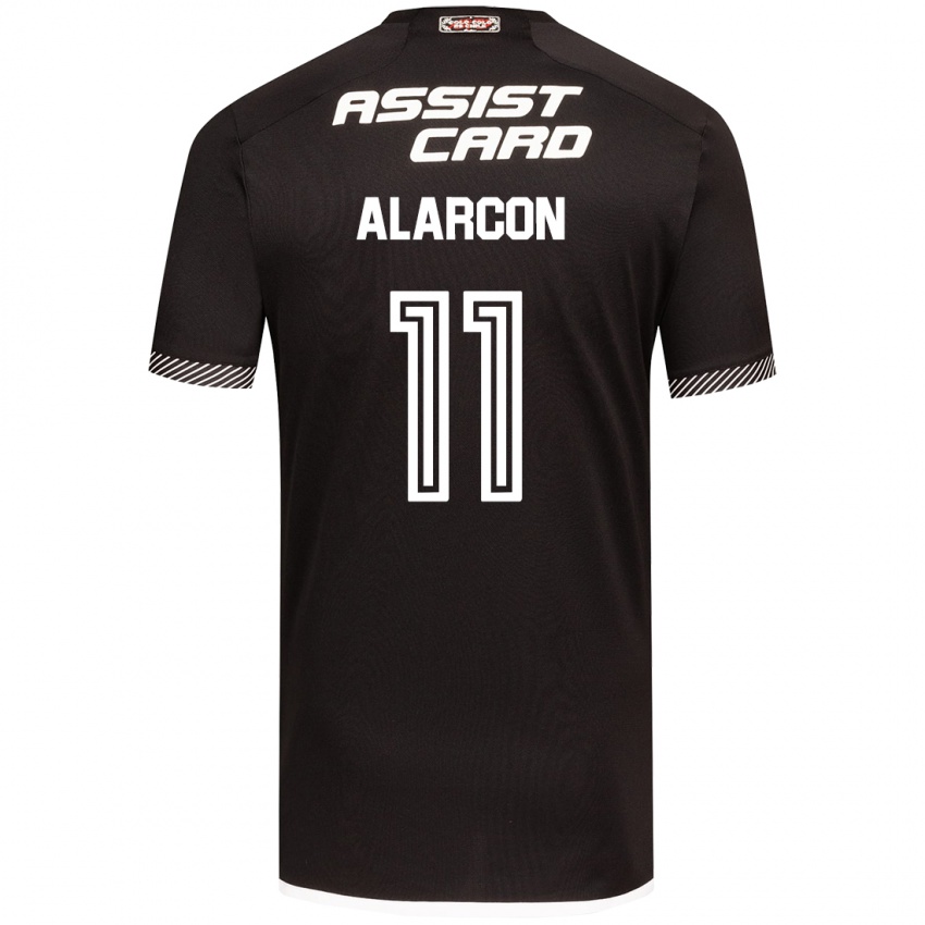 Kinder Antonia Alarcón #11 Schwarz-Weiss Auswärtstrikot Trikot 2024/25 T-Shirt Schweiz