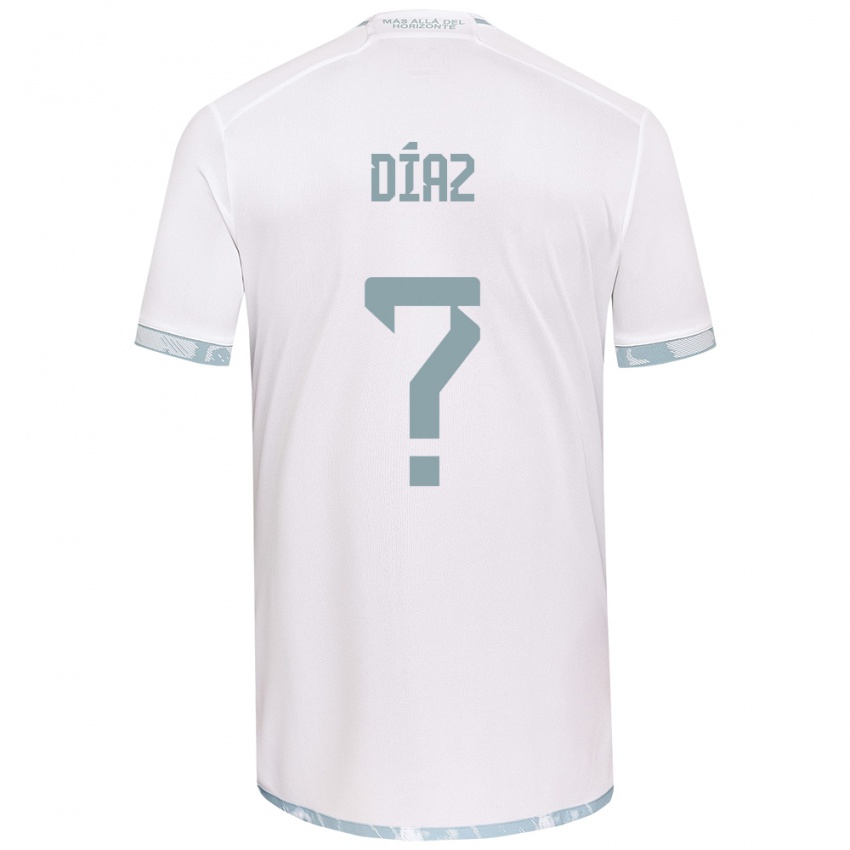 Enfant Maillot Antonio Díaz #0 Blanc Gris Tenues Extérieur 2024/25 T-Shirt Suisse