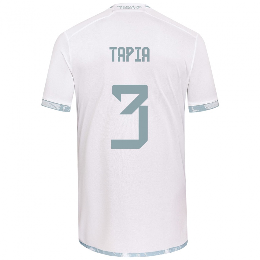 Kinder Ignacio Tapia #3 Weiß Grau Auswärtstrikot Trikot 2024/25 T-Shirt Schweiz