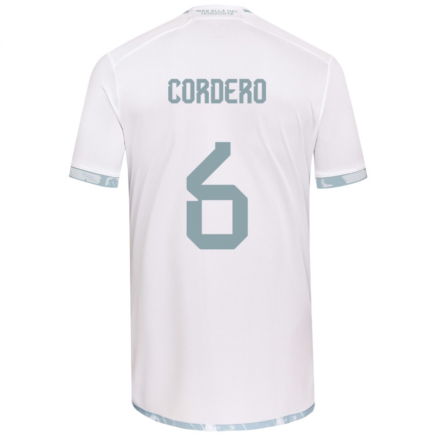 Kinder Renato Cordero #6 Weiß Grau Auswärtstrikot Trikot 2024/25 T-Shirt Schweiz