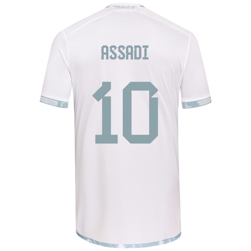 Kinder Lucas Assadi #10 Weiß Grau Auswärtstrikot Trikot 2024/25 T-Shirt Schweiz