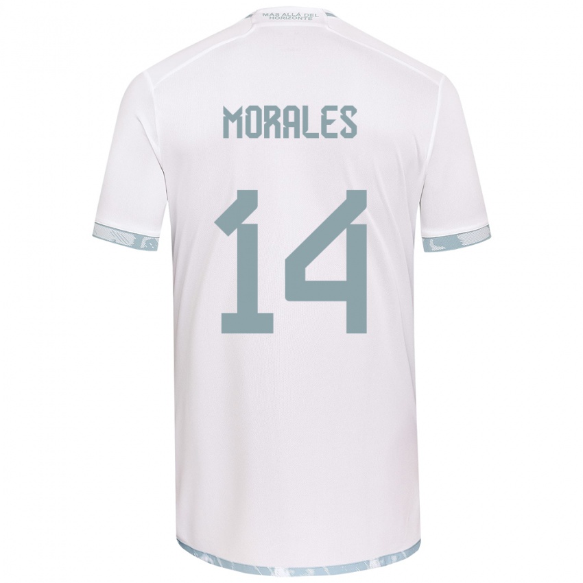 Kinder Marcelo Morales #14 Weiß Grau Auswärtstrikot Trikot 2024/25 T-Shirt Schweiz