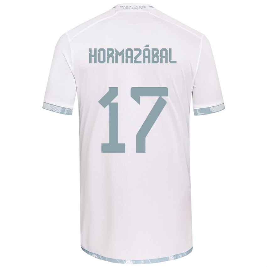 Enfant Maillot Fabián Hormazábal #17 Blanc Gris Tenues Extérieur 2024/25 T-Shirt Suisse