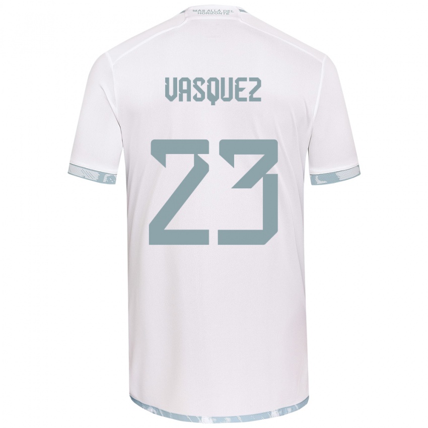 Kinder Ignacio Vásquez #23 Weiß Grau Auswärtstrikot Trikot 2024/25 T-Shirt Schweiz