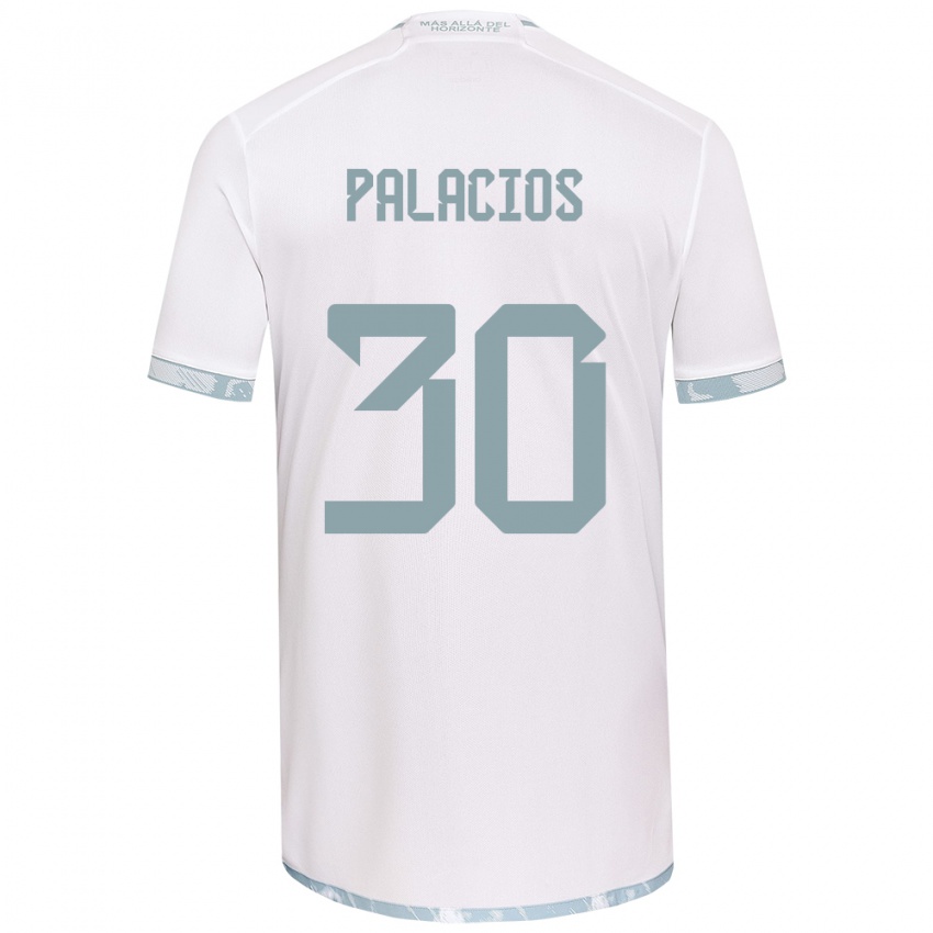 Kinder Cristian Palacios #30 Weiß Grau Auswärtstrikot Trikot 2024/25 T-Shirt Schweiz