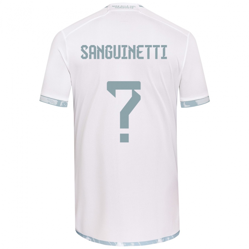 Enfant Maillot Fernando Osorio Sanguinetti #0 Blanc Gris Tenues Extérieur 2024/25 T-Shirt Suisse