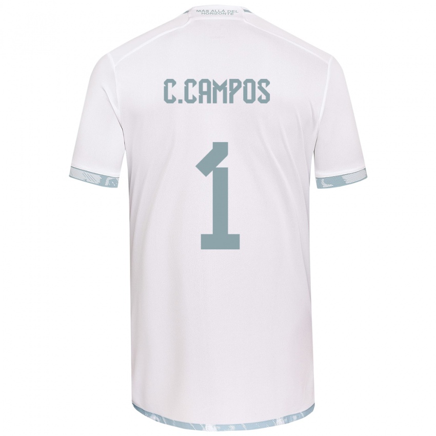 Kinder Cristóbal Campos #1 Weiß Grau Auswärtstrikot Trikot 2024/25 T-Shirt Schweiz