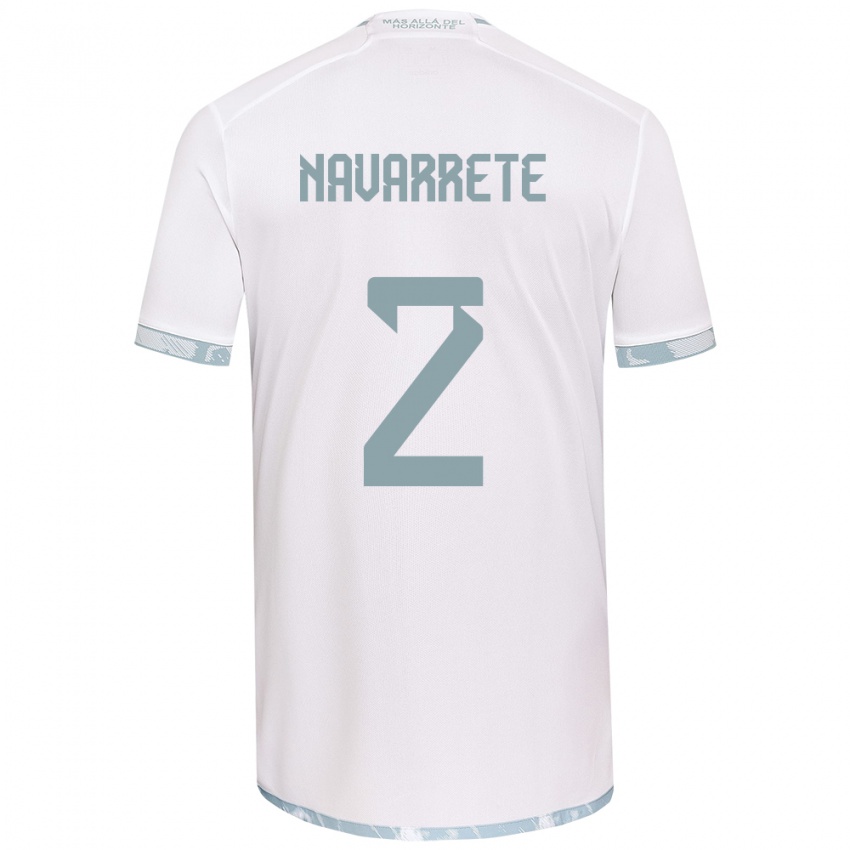 Kinder Daniel Navarrete #2 Weiß Grau Auswärtstrikot Trikot 2024/25 T-Shirt Schweiz