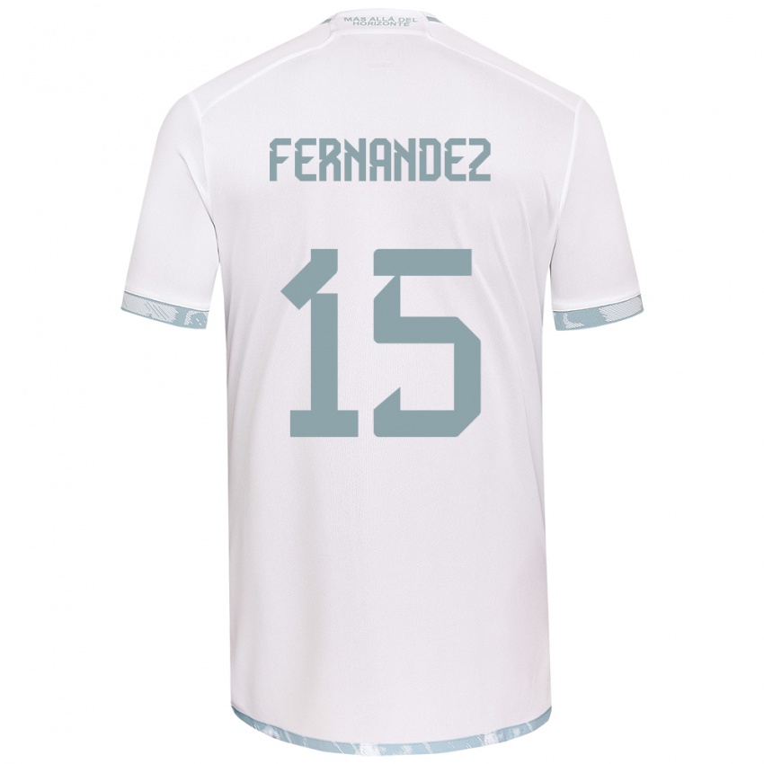 Kinder Vicente Fernández #15 Weiß Grau Auswärtstrikot Trikot 2024/25 T-Shirt Schweiz