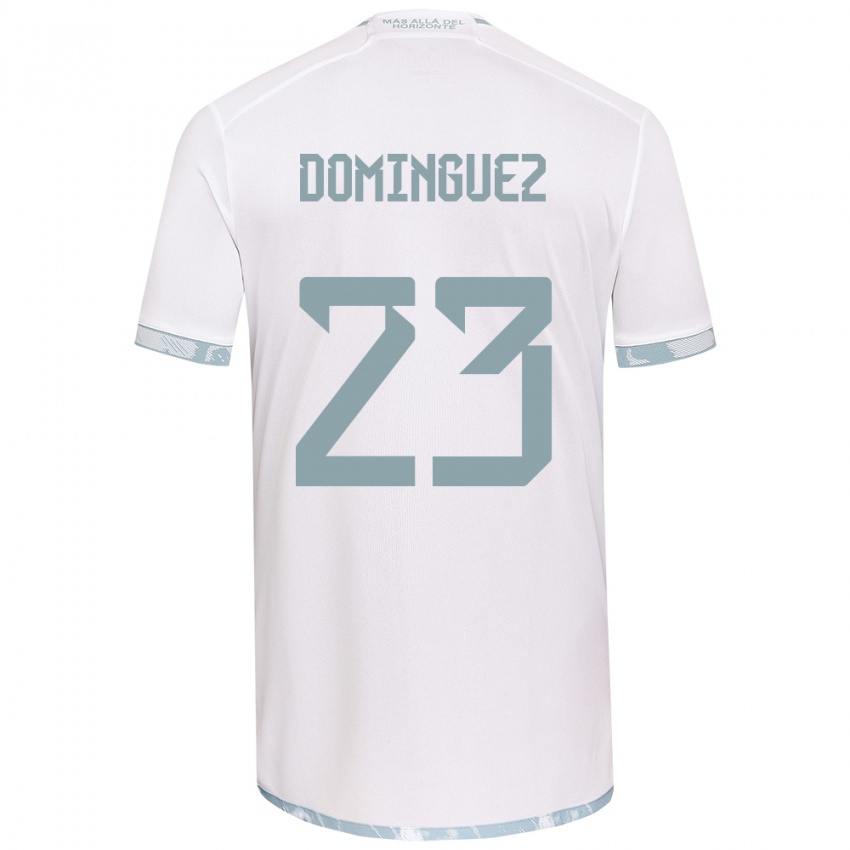 Kinder Nery Domínguez #23 Weiß Grau Auswärtstrikot Trikot 2024/25 T-Shirt Schweiz