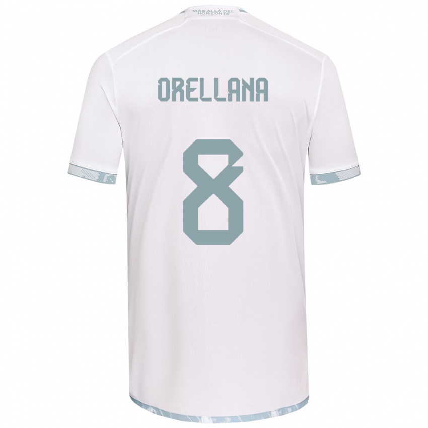 Kinder Denisse Orellana #8 Weiß Grau Auswärtstrikot Trikot 2024/25 T-Shirt Schweiz