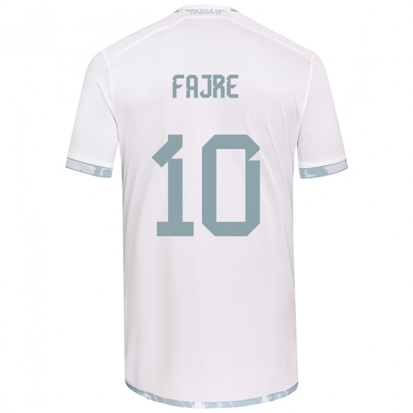 Kinder Nicole Fajre #10 Weiß Grau Auswärtstrikot Trikot 2024/25 T-Shirt Schweiz