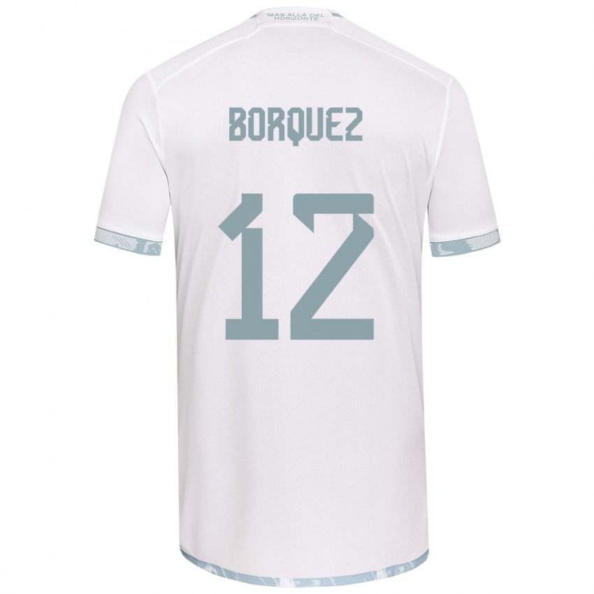 Kinder Gabriela Bórquez #12 Weiß Grau Auswärtstrikot Trikot 2024/25 T-Shirt Schweiz