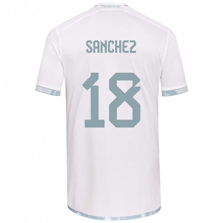 Kinder Bárbara Sánchez #18 Weiß Grau Auswärtstrikot Trikot 2024/25 T-Shirt Schweiz