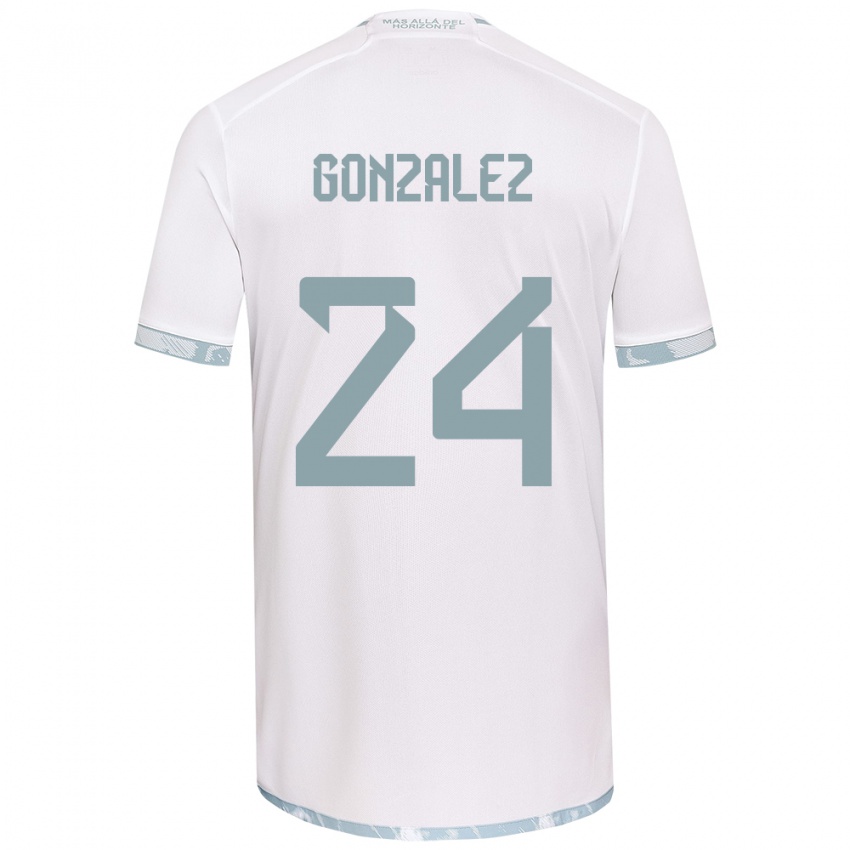 Kinder Emma González #24 Weiß Grau Auswärtstrikot Trikot 2024/25 T-Shirt Schweiz