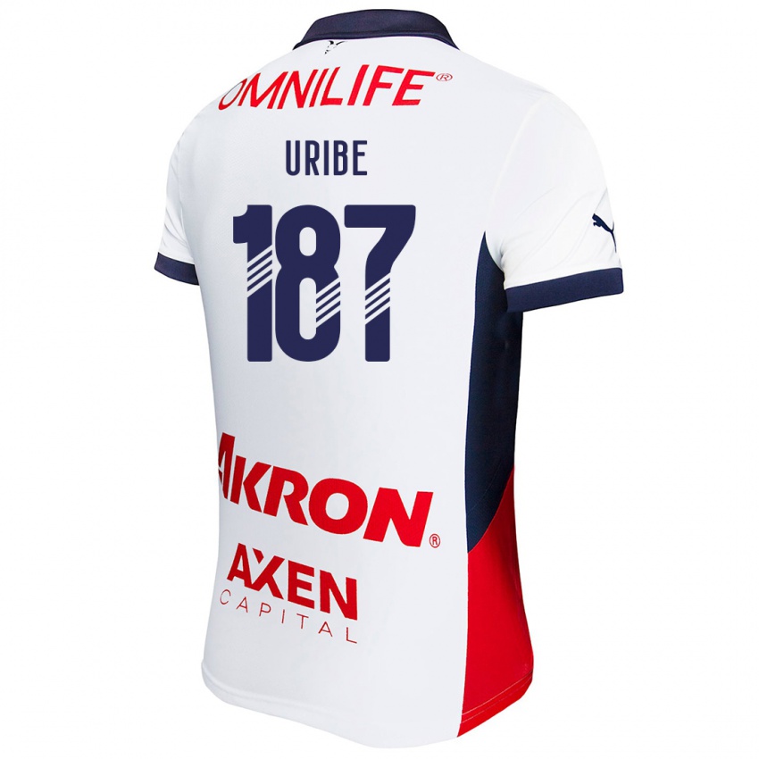 Kinder Juan Uribe #187 Weiß Rot Blau Auswärtstrikot Trikot 2024/25 T-Shirt Schweiz