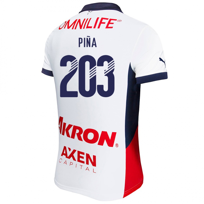 Kinder Fernando Piña #203 Weiß Rot Blau Auswärtstrikot Trikot 2024/25 T-Shirt Schweiz