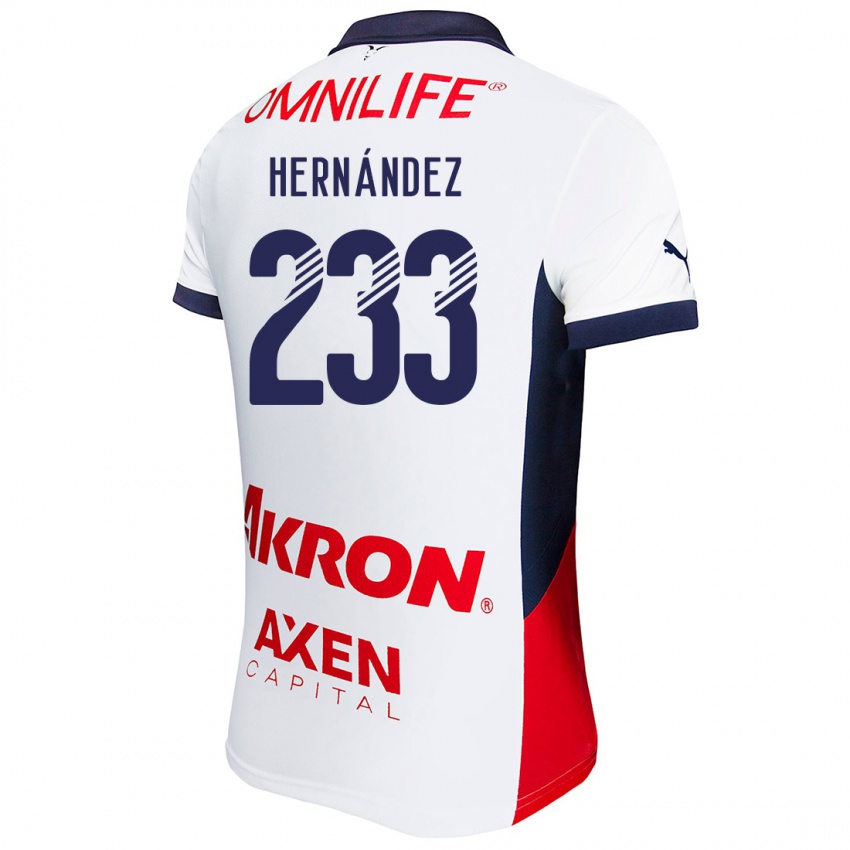 Kinder Zinedine Hernández #233 Weiß Rot Blau Auswärtstrikot Trikot 2024/25 T-Shirt Schweiz