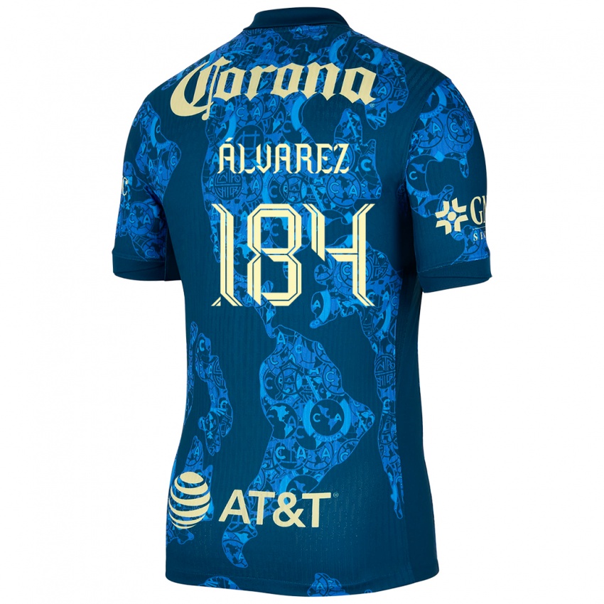 Kinder Antonio Álvarez #184 Blau Gelb Auswärtstrikot Trikot 2024/25 T-Shirt Schweiz