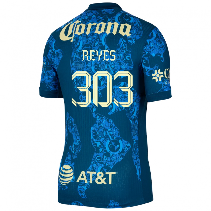 Kinder Diego Reyes #303 Blau Gelb Auswärtstrikot Trikot 2024/25 T-Shirt Schweiz