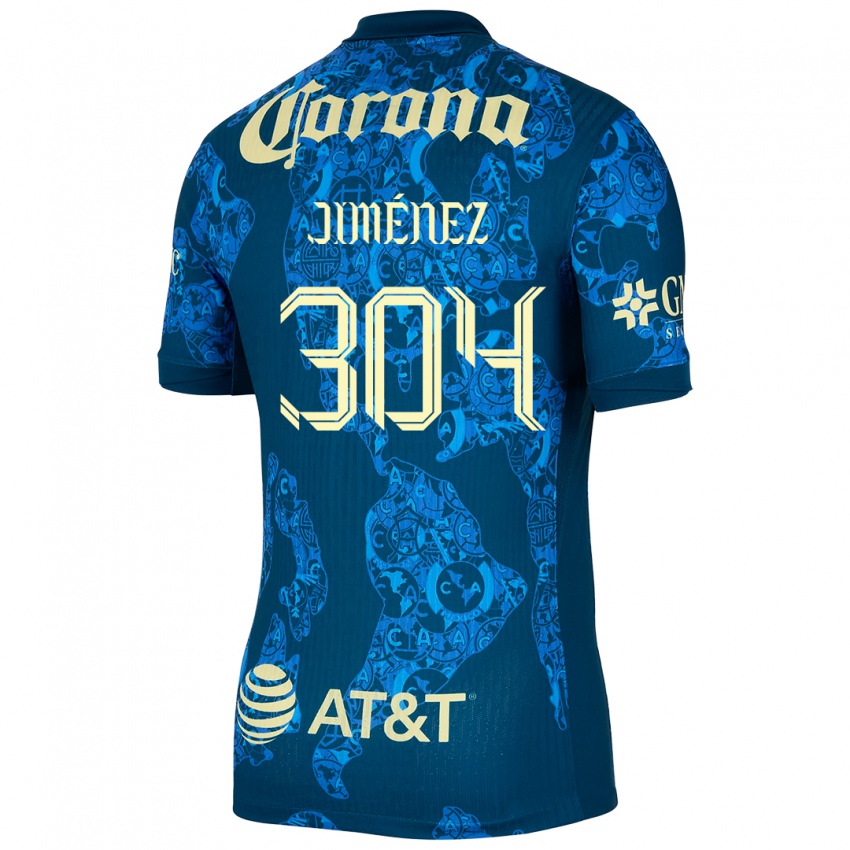 Kinder Derek Jiménez #304 Blau Gelb Auswärtstrikot Trikot 2024/25 T-Shirt Schweiz