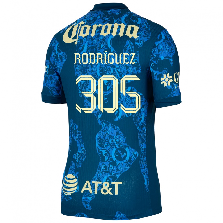 Kinder Bryan Rodríguez #305 Blau Gelb Auswärtstrikot Trikot 2024/25 T-Shirt Schweiz