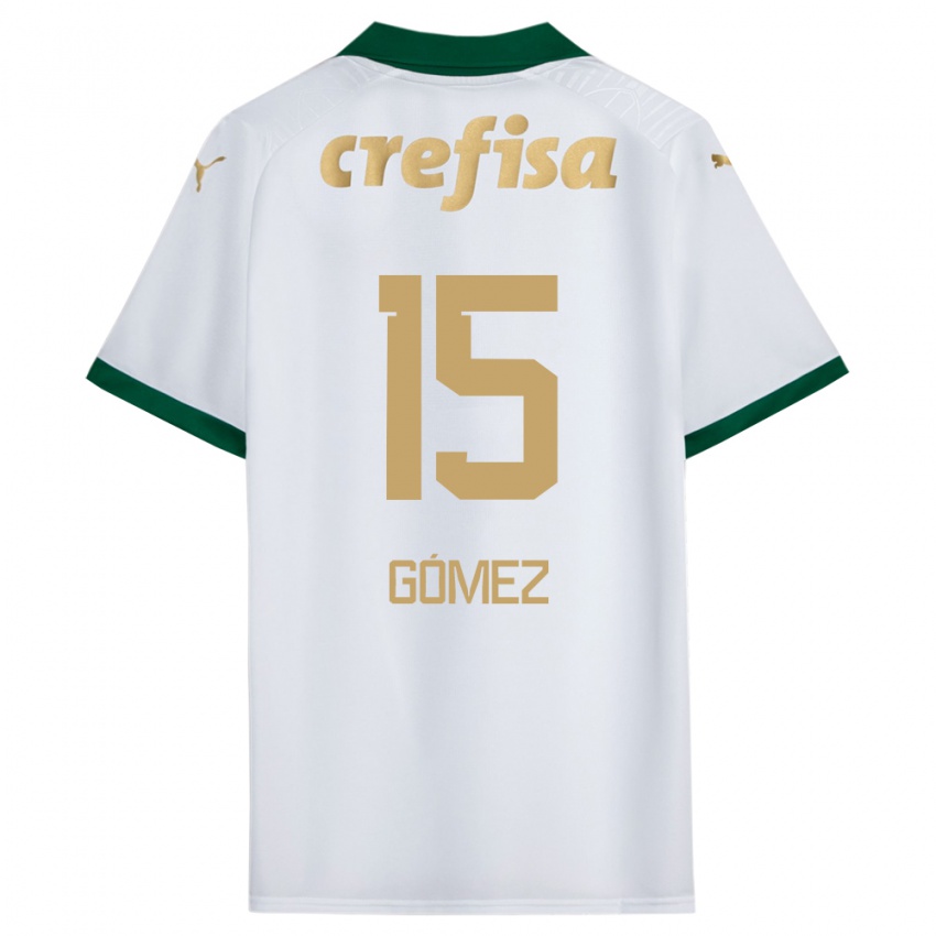 Kinder Gustavo Gomez #15 Weiß Grün Auswärtstrikot Trikot 2024/25 T-Shirt Schweiz