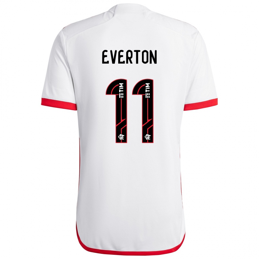 Kinder Everton #11 Weiß Rot Auswärtstrikot Trikot 2024/25 T-Shirt Schweiz