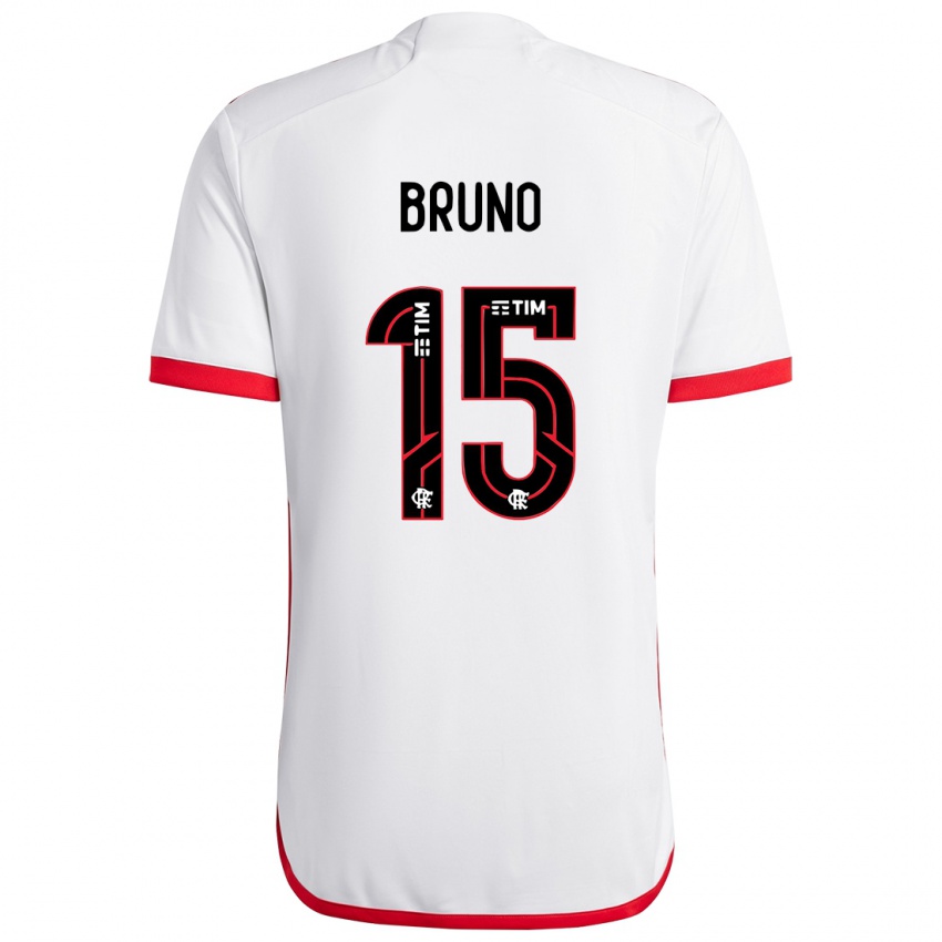 Kinder Fabrício Bruno #15 Weiß Rot Auswärtstrikot Trikot 2024/25 T-Shirt Schweiz