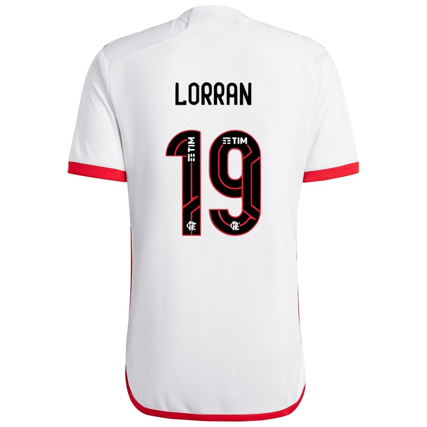 Kinder Lorran #19 Weiß Rot Auswärtstrikot Trikot 2024/25 T-Shirt Schweiz