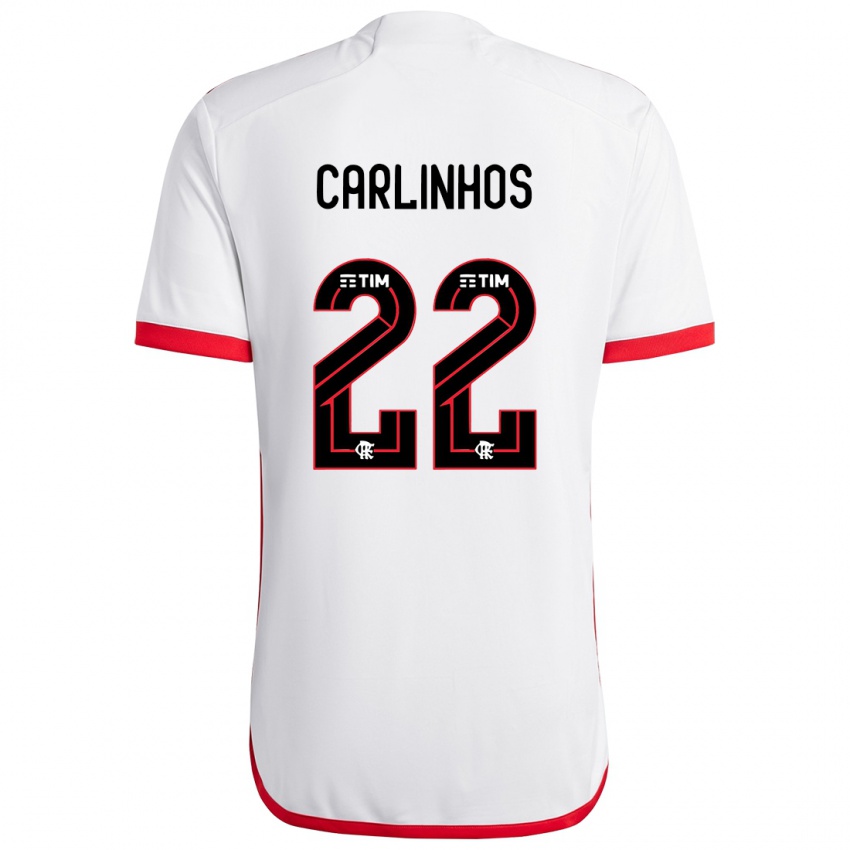 Kinder Carlinhos #22 Weiß Rot Auswärtstrikot Trikot 2024/25 T-Shirt Schweiz