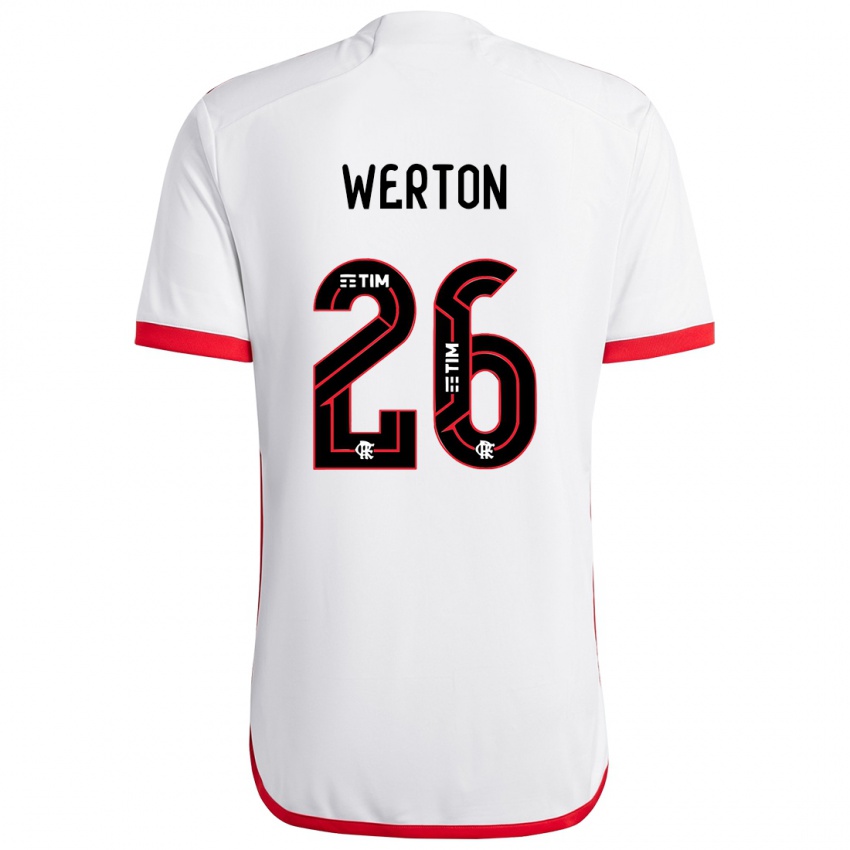 Kinder Werton #26 Weiß Rot Auswärtstrikot Trikot 2024/25 T-Shirt Schweiz