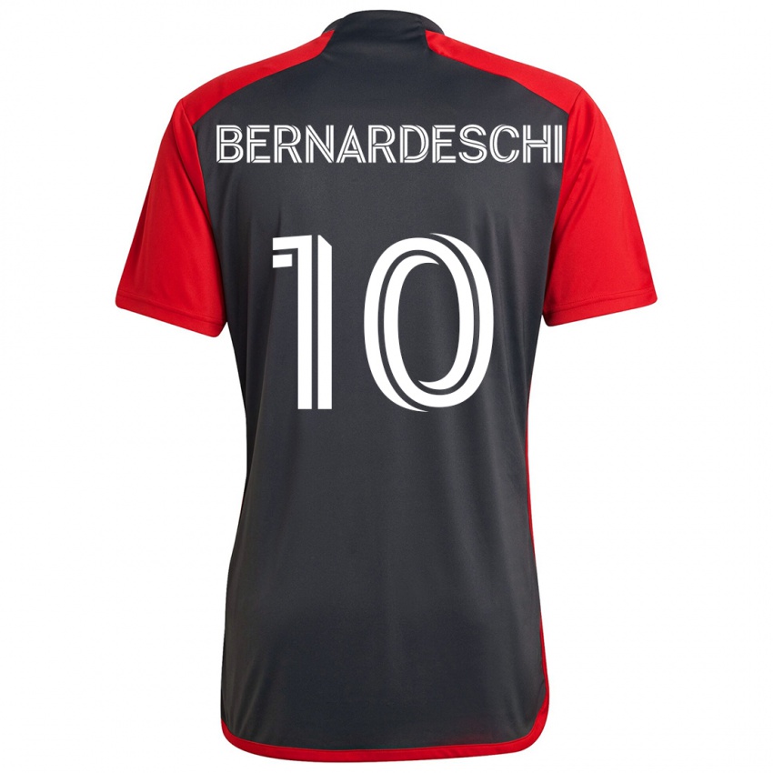 Homme Maillot Federico Bernardeschi #10 Rouge Gris Tenues Domicile 2024/25 T-Shirt Suisse