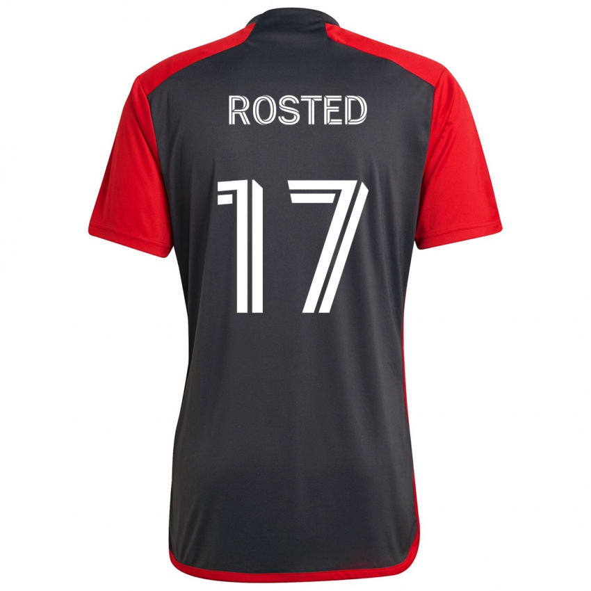 Herren Sigurd Rosted #17 Grau Rot Heimtrikot Trikot 2024/25 T-Shirt Schweiz