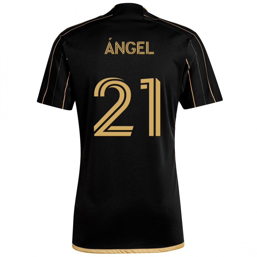 Herren Tomás Ángel #21 Schwarzes Gold Heimtrikot Trikot 2024/25 T-Shirt Schweiz