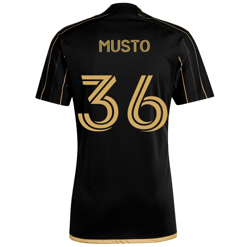 Herren Tommy Musto #36 Schwarzes Gold Heimtrikot Trikot 2024/25 T-Shirt Schweiz