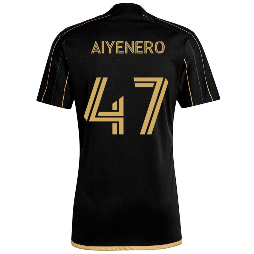 Herren Marius Aiyenero #47 Schwarzes Gold Heimtrikot Trikot 2024/25 T-Shirt Schweiz