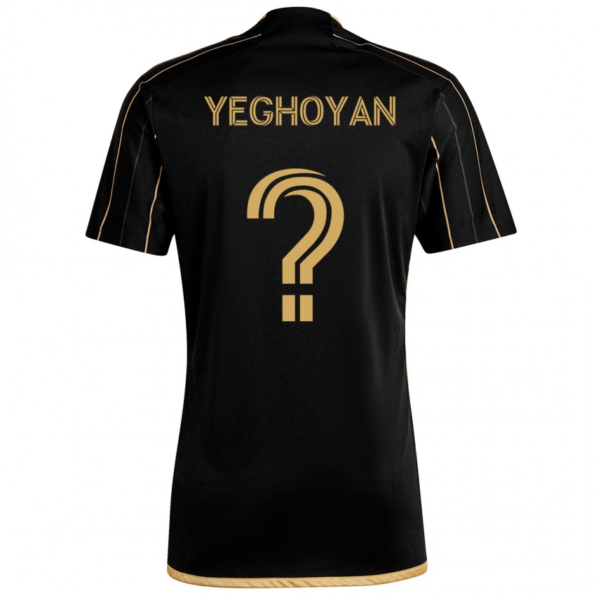 Herren David Yeghoyan #0 Schwarzes Gold Heimtrikot Trikot 2024/25 T-Shirt Schweiz