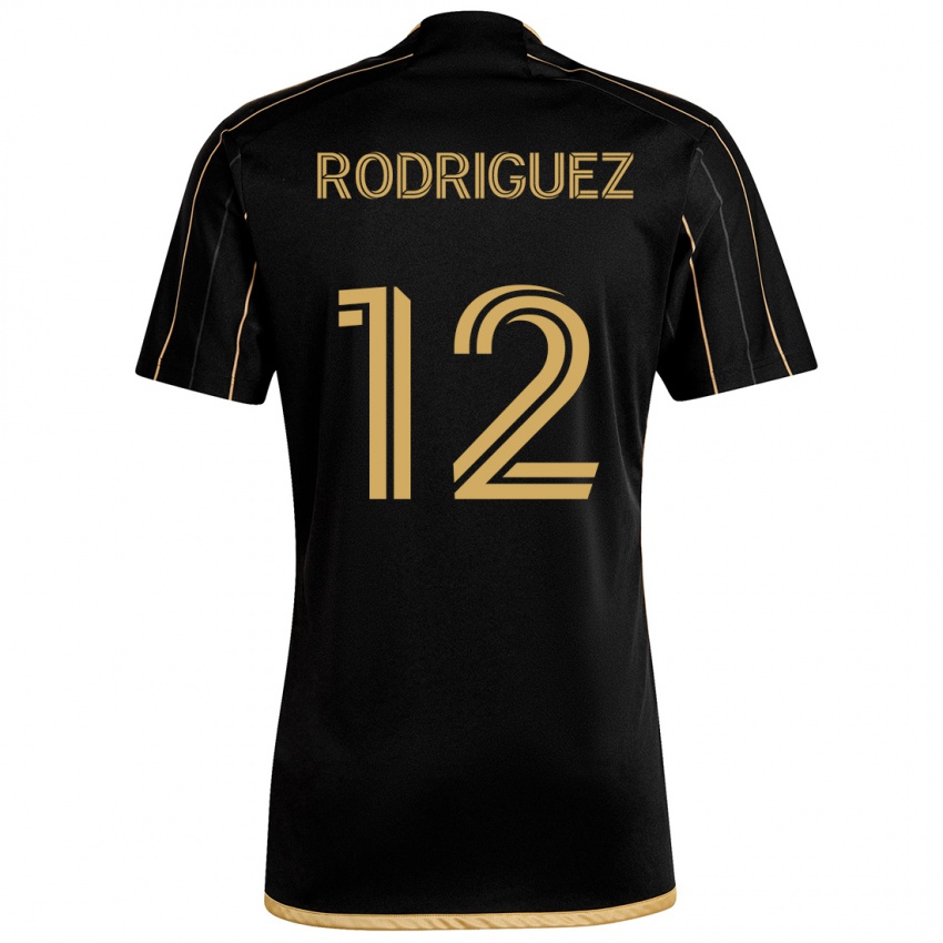 Herren Jeremi Rodriguez #12 Schwarzes Gold Heimtrikot Trikot 2024/25 T-Shirt Schweiz