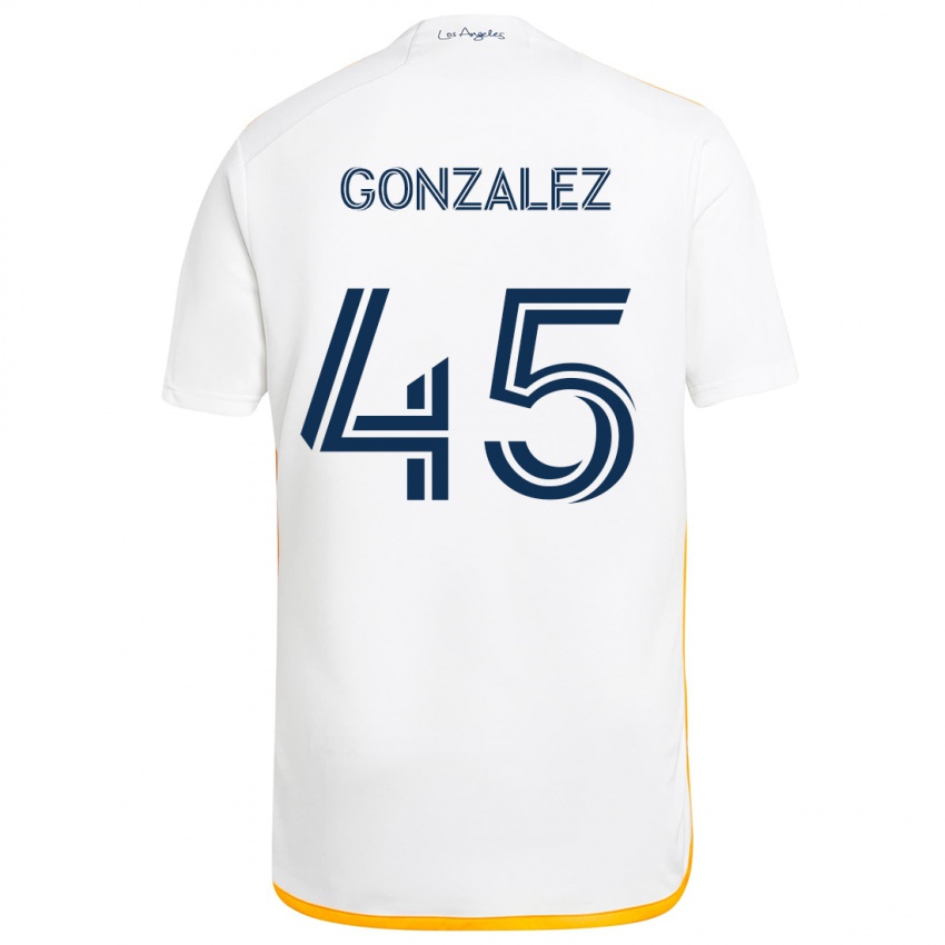 Herren Adrián González #45 Weiß Gelb Heimtrikot Trikot 2024/25 T-Shirt Schweiz