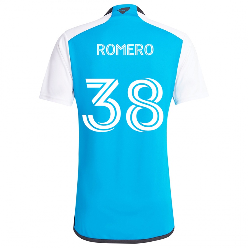 Herren Brian Romero #38 Blau Weiss Heimtrikot Trikot 2024/25 T-Shirt Schweiz