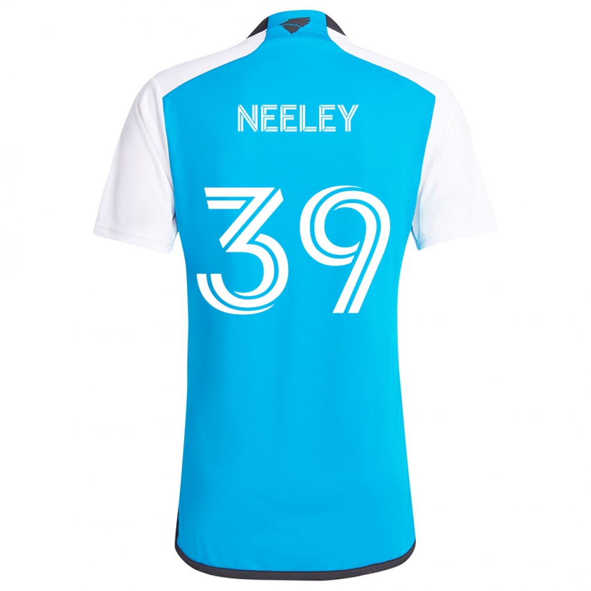 Herren Jack Neeley #39 Blau Weiss Heimtrikot Trikot 2024/25 T-Shirt Schweiz