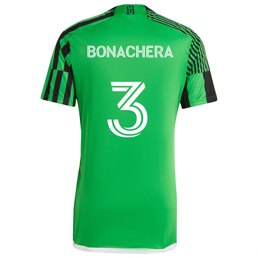 Herren Rubén Bonachera #3 Grün Schwarz Heimtrikot Trikot 2024/25 T-Shirt Schweiz